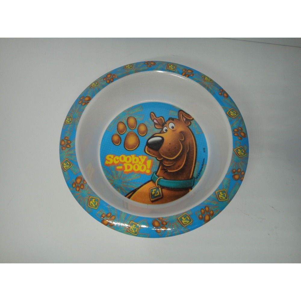 Scooby-Doo Melamine Bowl Peachtree Playthings Blue Paw Print Cartoon 6.5 Inch